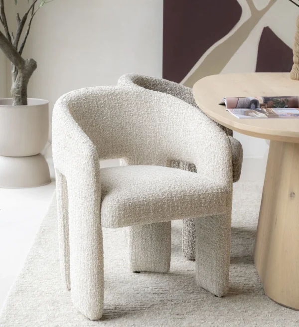 Eleonora eetkamerstoel Hamilton met arm beige