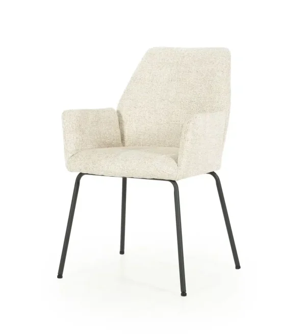 Eleonora eetkamerstoel Indy met arm beige