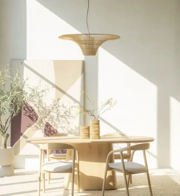 Eleonora eetkamerstoel Rayven met arm naturel