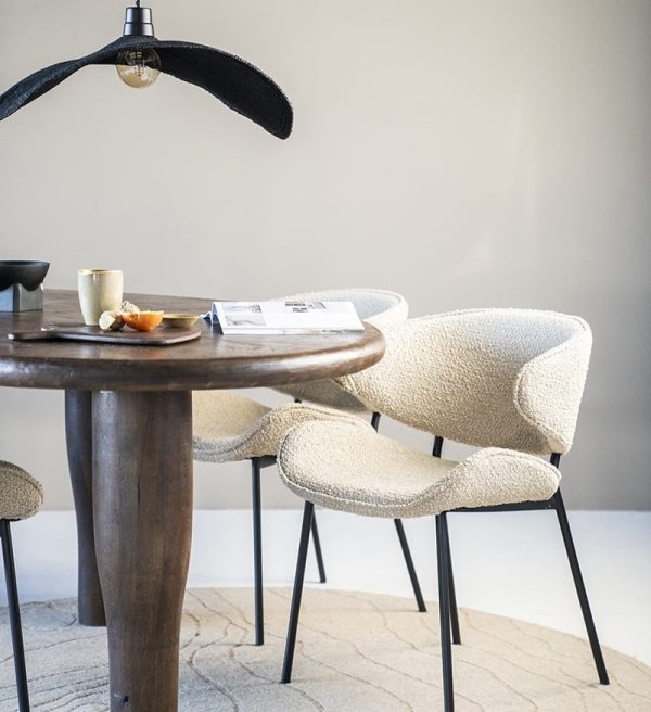 Eleonora eetkamerstoel Tess met arm sand