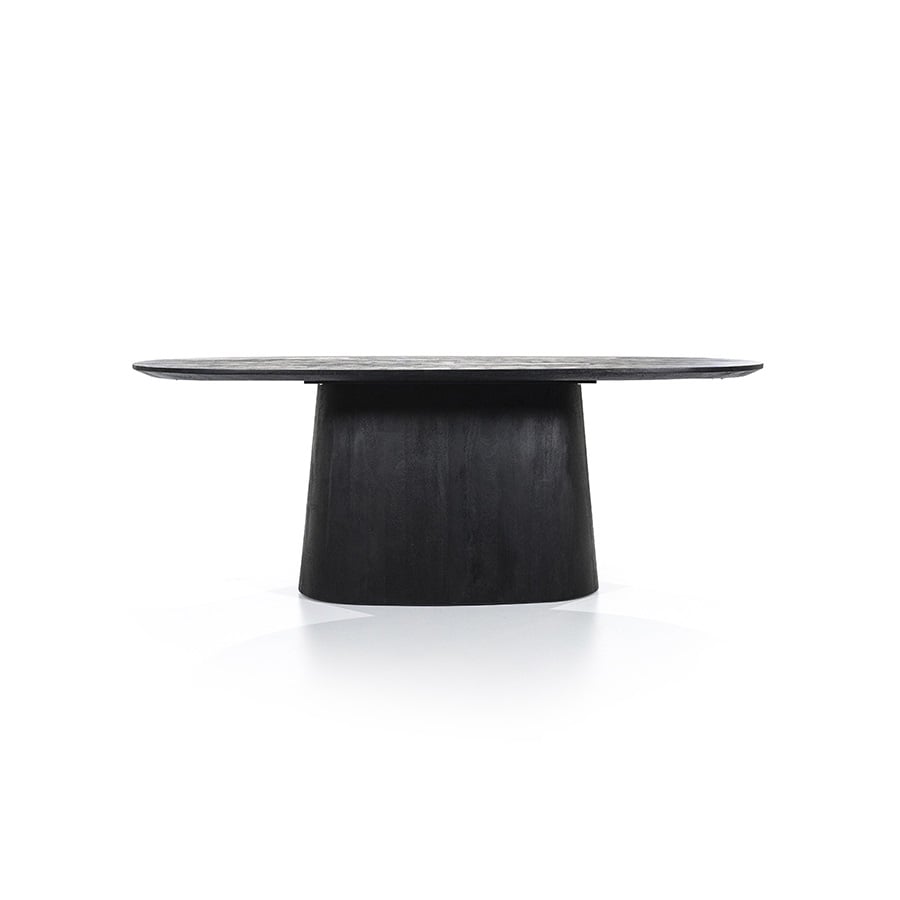 Eleonora eettafel Aron ovaal 200x110x76 cm mangohout zwart