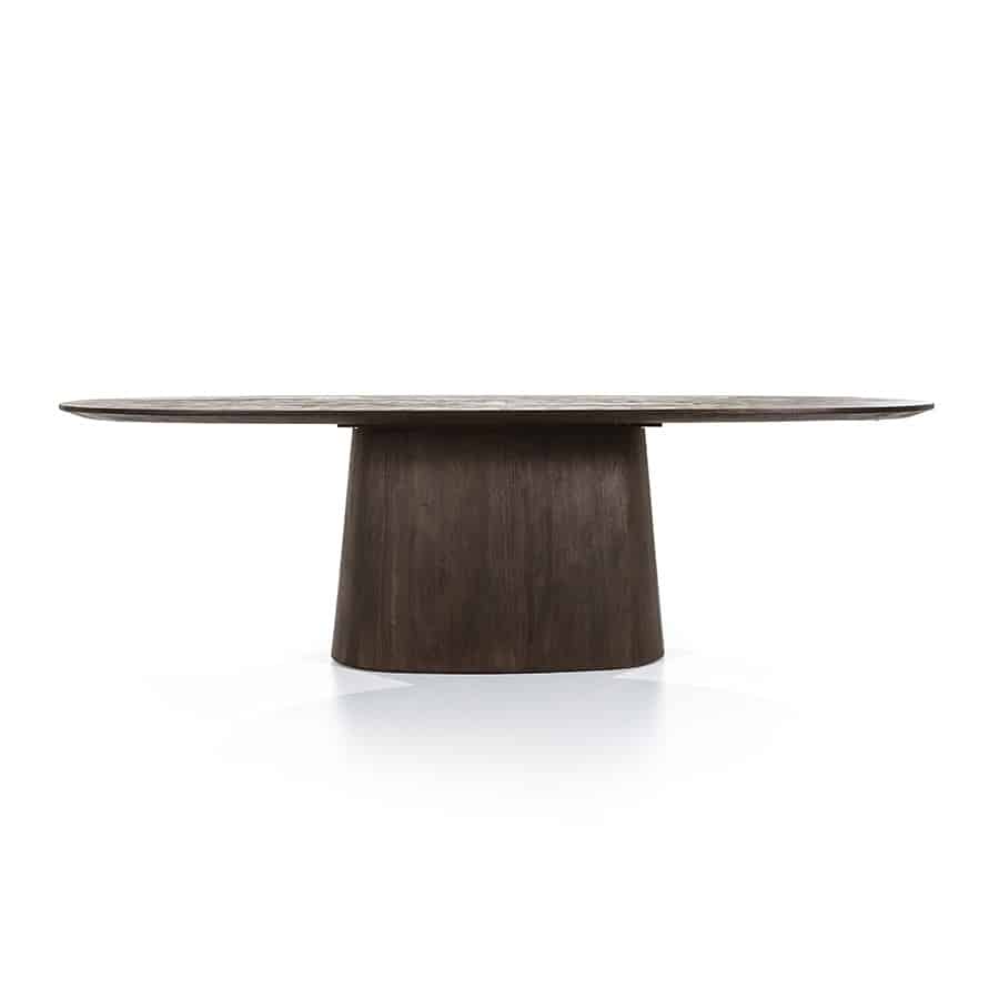 Eleonora eettafel Aron ovaal 250x110x76 cm mangohout bruin