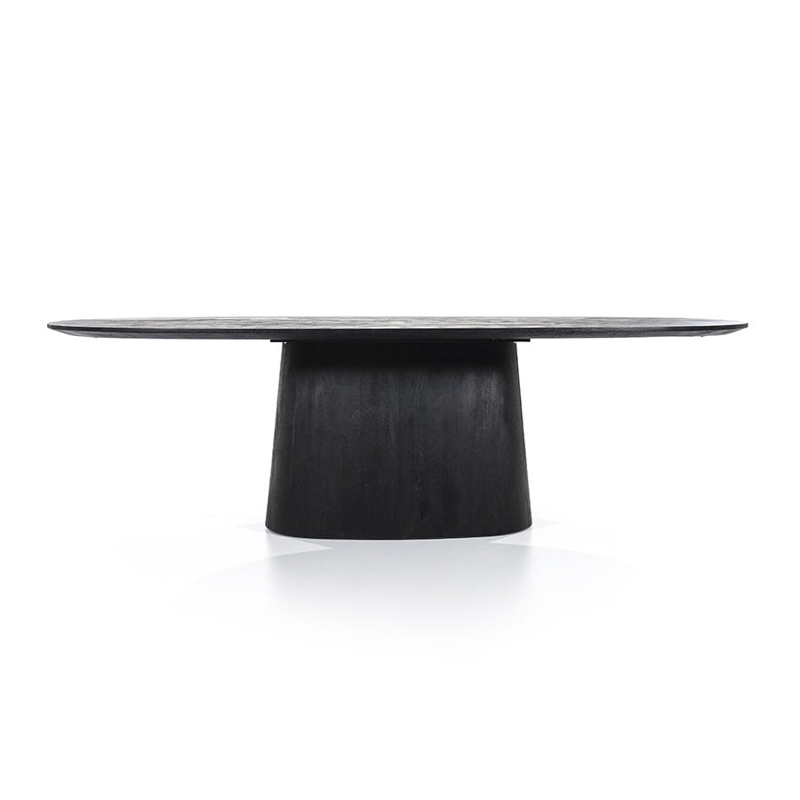 Eleonora eettafel Aron ovaal 250x110x76 cm mangohout zwart