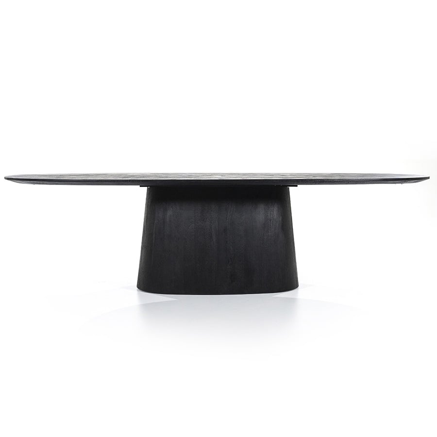 Eleonora eettafel Aron ovaal 300x110x76 cm mangohout zwart