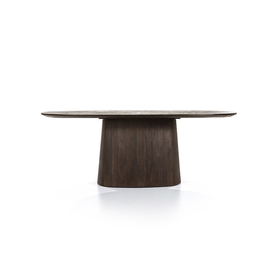 Eleonora eettafel Aron ovaal 200x110x76 cm mangohout bruin