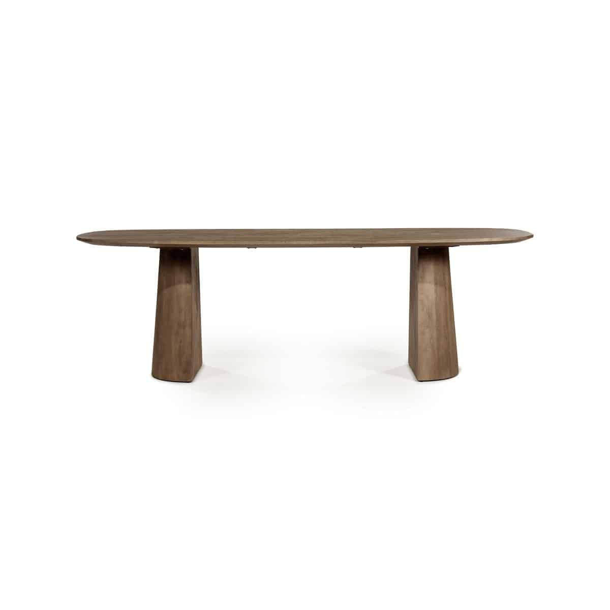 Eleonora eettafel Lune 240x105x77 cm mangohout lichtbruin