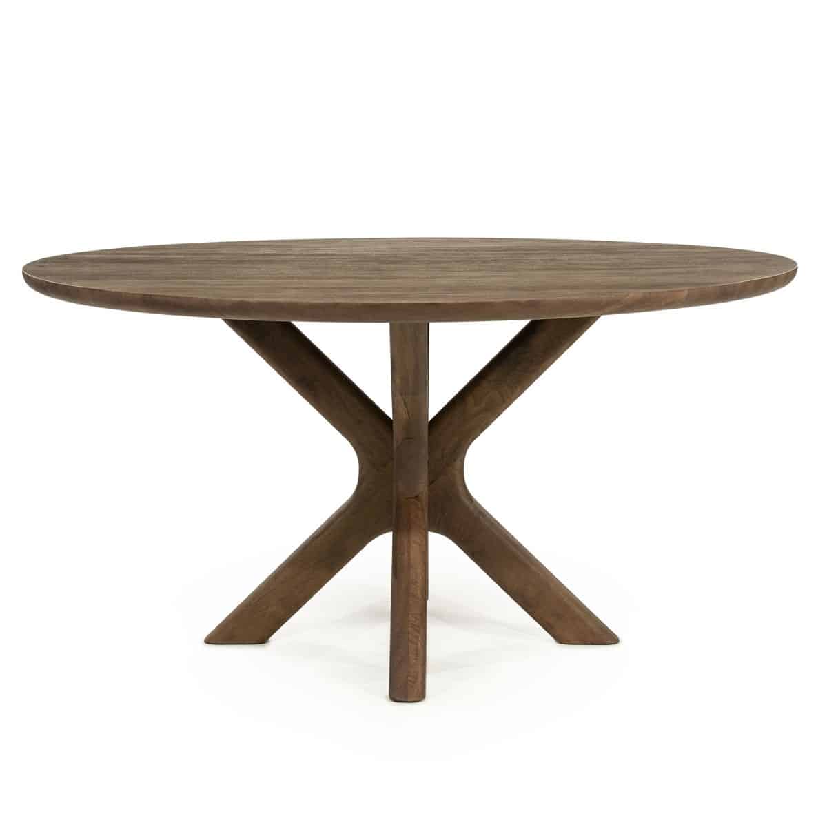 Eleonora eettafel Tycho 150 cm rond mangohout lichtbruin