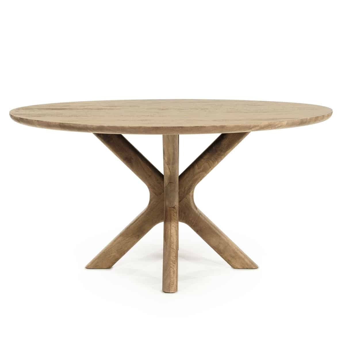 Eleonora eettafel Tycho 150 cm rond mangohout naturel