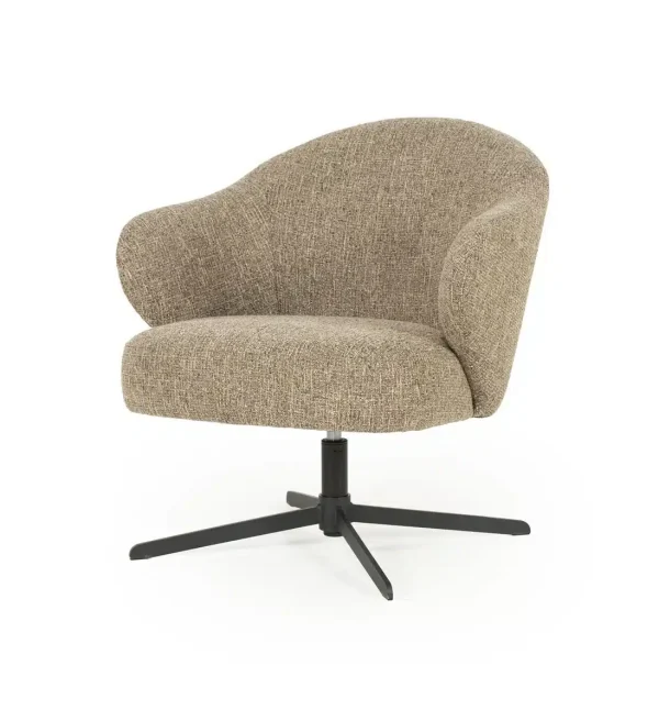 Eleonora fauteuil Connor draaibaar bruin