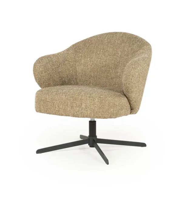 Eleonora fauteuil Connor draaibaar mosterd