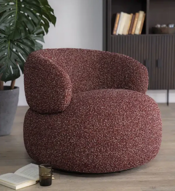Eleonora fauteuil Maeve draaibaar rood