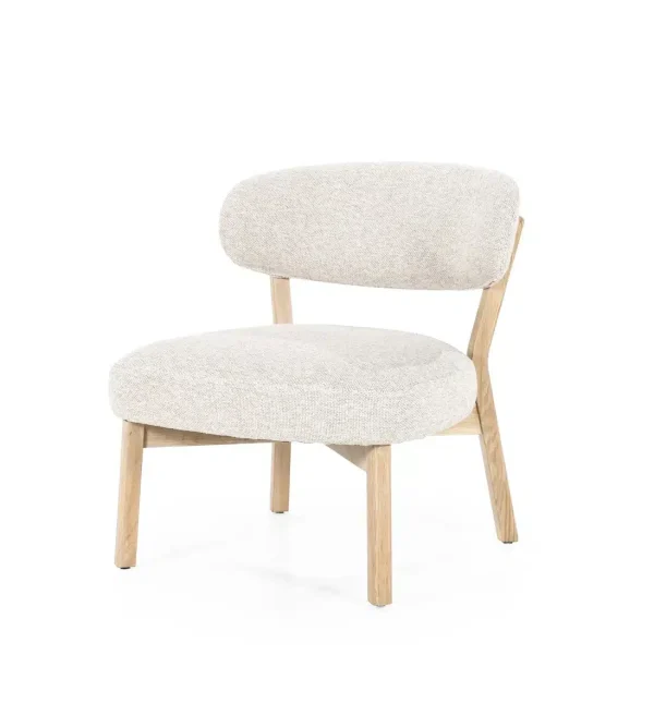 Eleonora fauteuil Mikky beige onderstel naturel