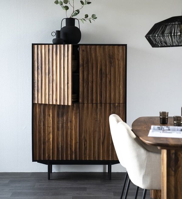 Eleonora opbergkast Alexander 104x40x150 cm sheesham hout