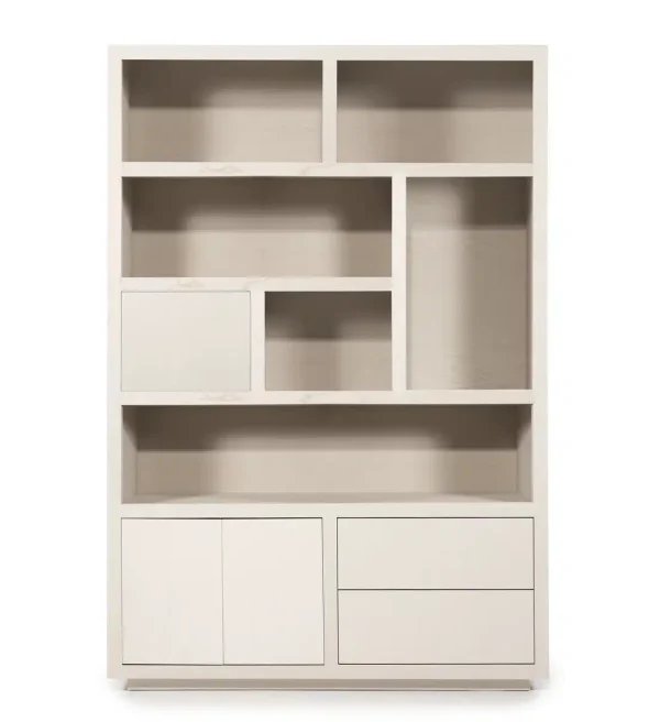 Eleonora opbergkast Helsinki 150x42x220 cm eiken taupe