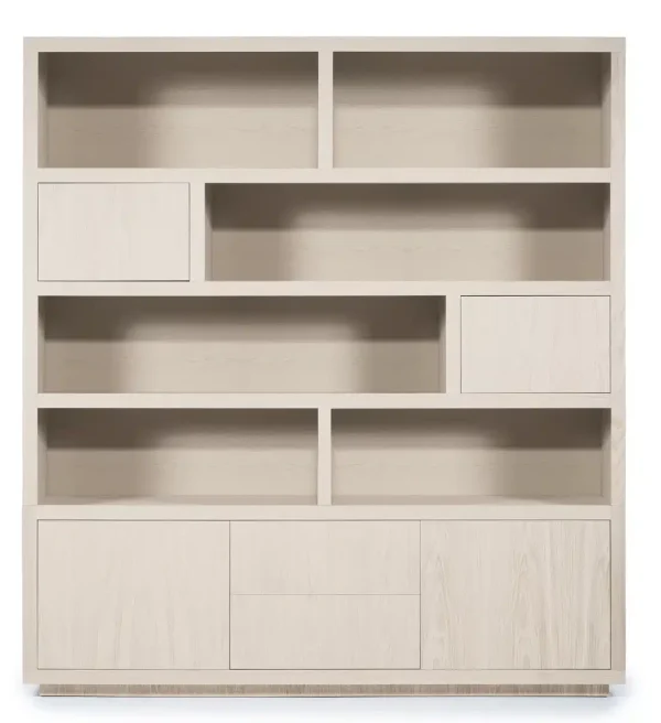 Eleonora opbergkast Helsinki 200x42x220 cm eiken taupe