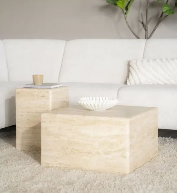 Eleonora salontafel Donta 60x60x35 cm travertin