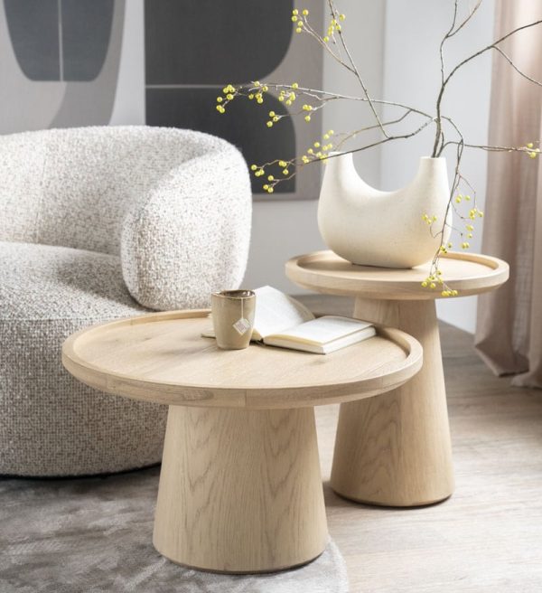 Eleonora salontafel Leia 66x66x39 cm eiken