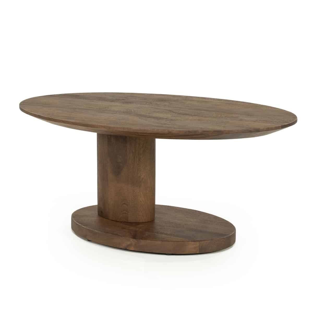 Eleonora salontafel Novia 90x60x35 cm mangohout lichtbruin