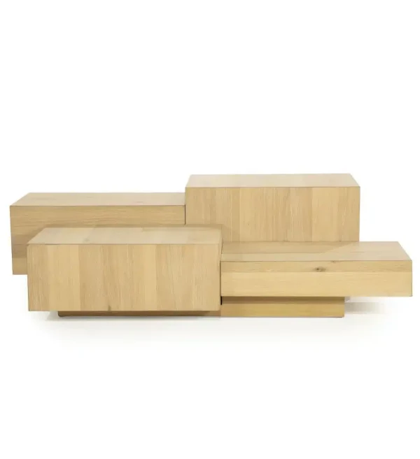 Eleonora salontafel Quinten 140x75x40 cm eiken naturel