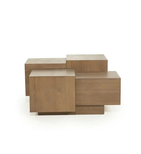 Eleonora salontafel Quinten 80x80x40 cm eiken bruin