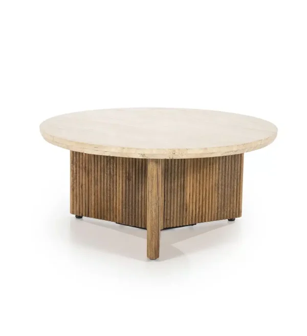 Eleonora salontafel Sara 78x78x35 cm travertin