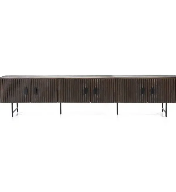 Eleonora tv meubel Remi 250x45x56 cm mangohout bruin