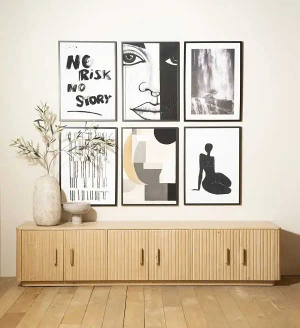 Eleonora tv meubel Rosenborg 223,8x45,4x50 cm eiken