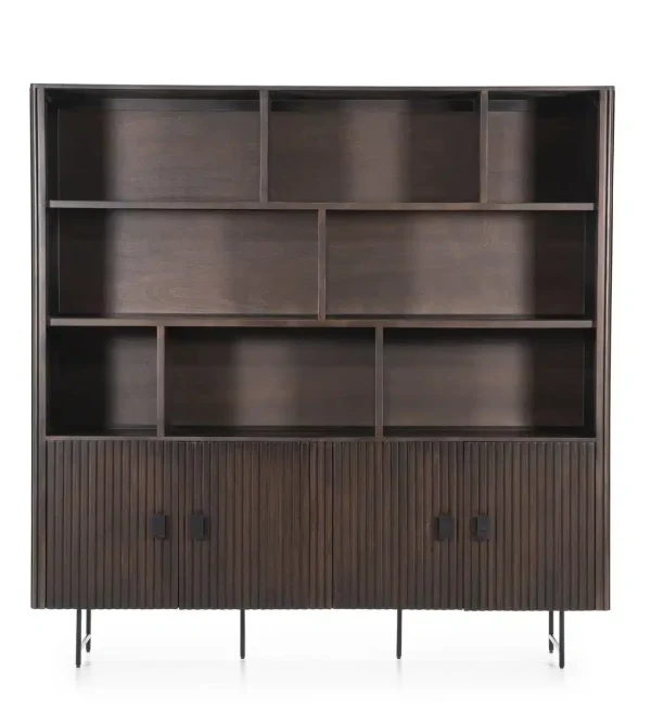 Eleonora wandkast Remi 200x37x200 cm mangohout bruin