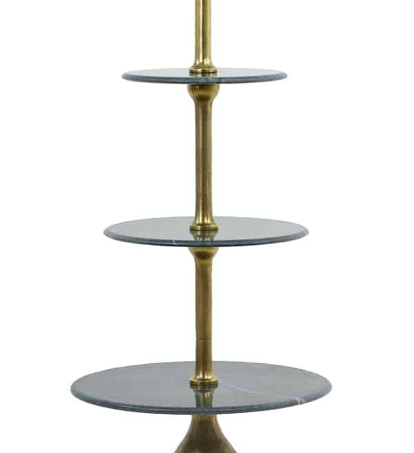 Light & Living etagere 3 laags Ø51x100 cm Vermentino marmer groen