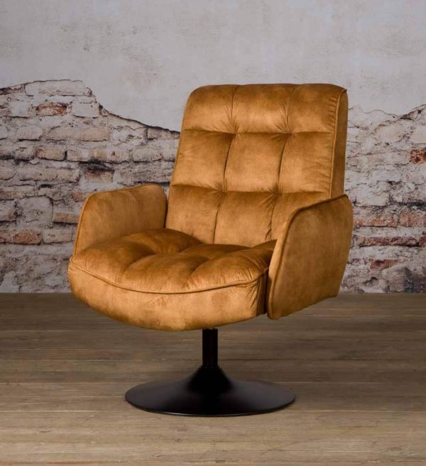 Tower Living fauteuil Tropea draaibaar met arm goud