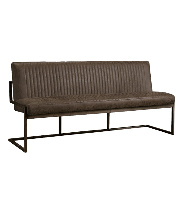 Tower Living eetkamerbank Ferro 205 cm donkerbruin