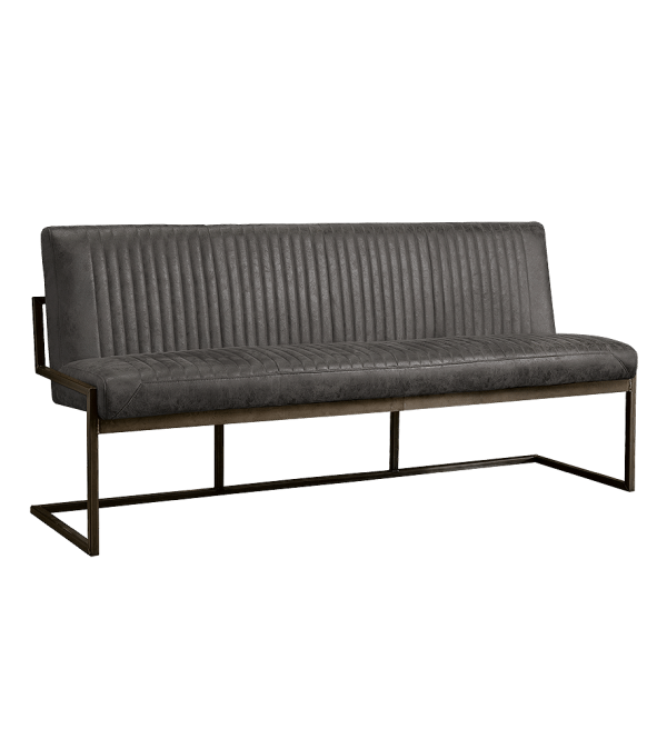 Tower Living eetkamerbank Ferro 205 cm antraciet