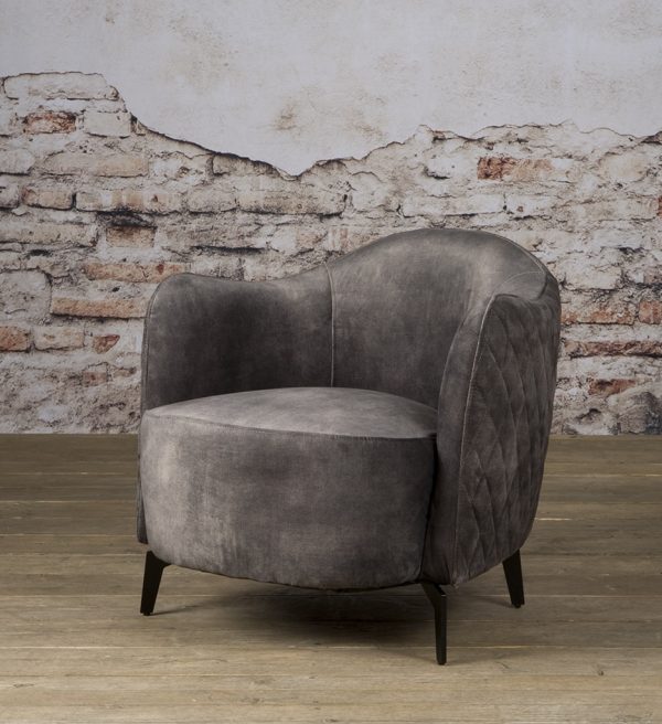 Tower Living fauteuil Bondo met arm donkergrijs
