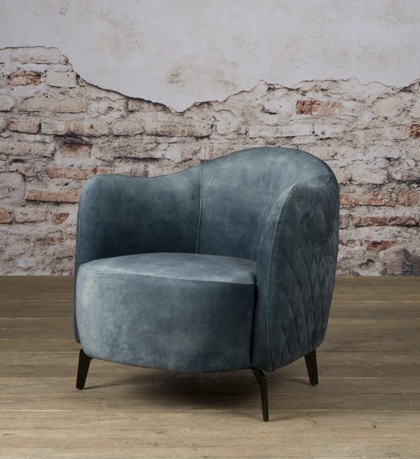 Tower Living fauteuil Bondo met arm blauw