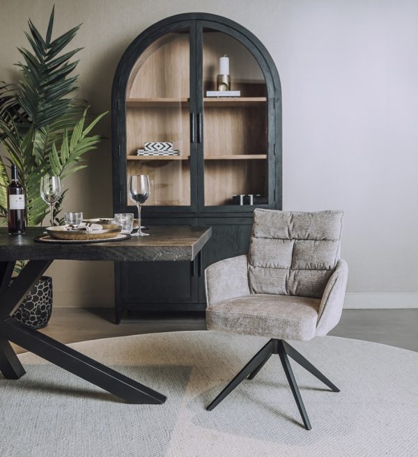 Tower Living eetkamerstoel Rosora met arm beige