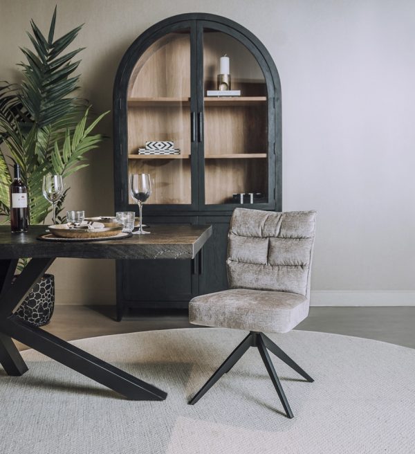 Tower Living eetkamerstoel Rosora draaibaar beige