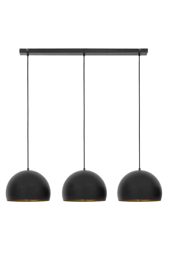 Light & Living hanglamp 3L 120x33x25 cm Jaicey mat zwart-goud