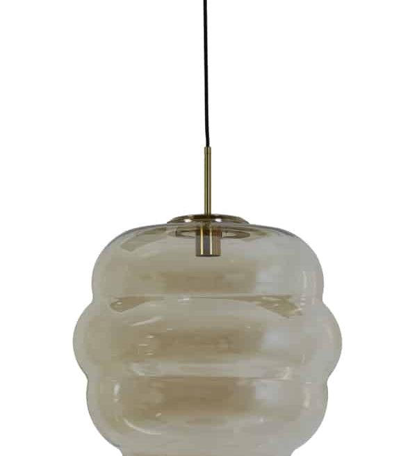 Light & Living hanglamp Ø45x48 cm Misty glas amber+goud