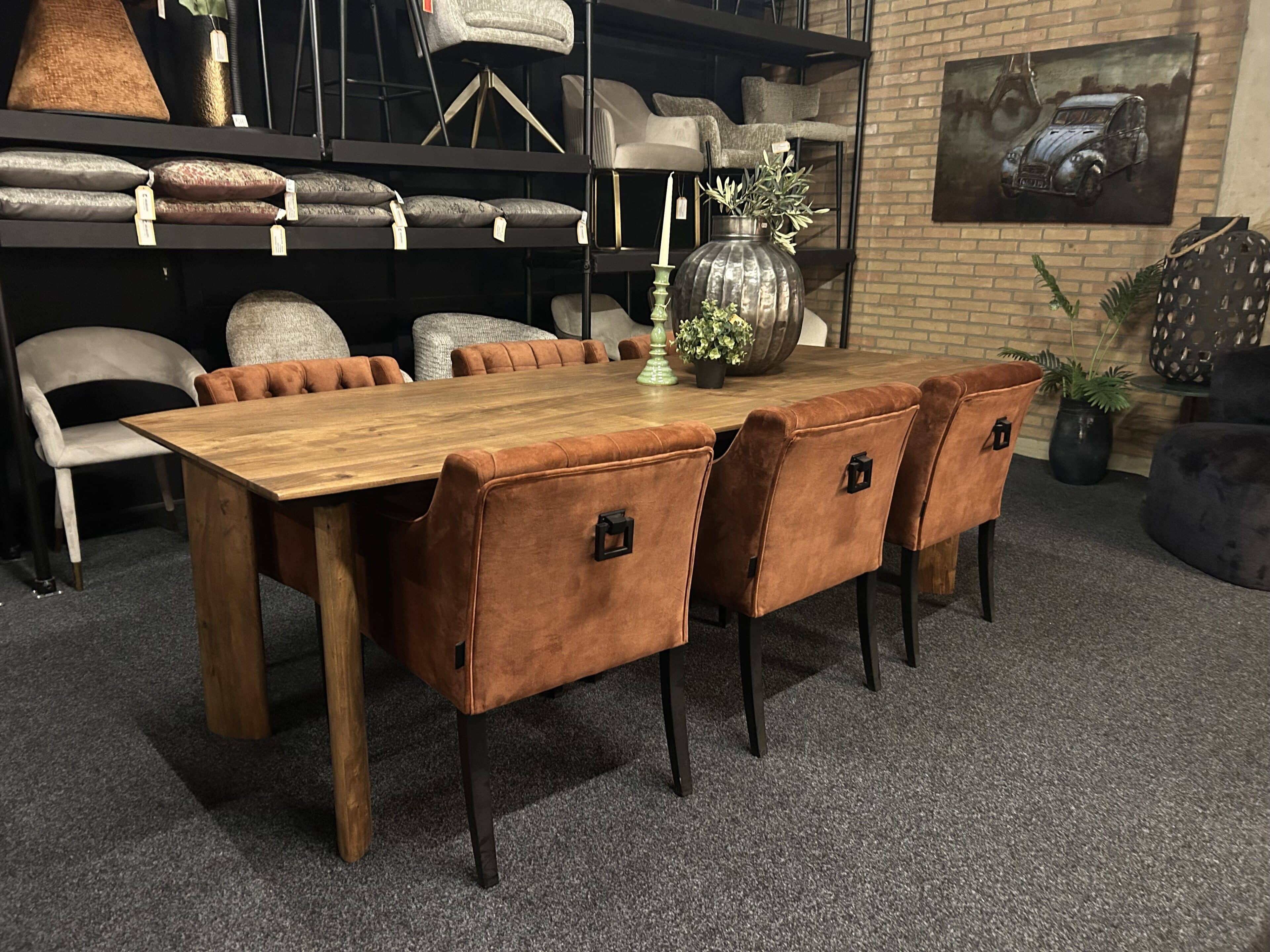 SHOWMODEL UrbanSofa eetkamerstoelen set van 6 Raven