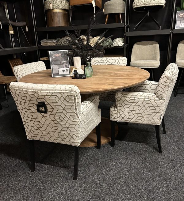 SHOWMODEL UrbanSofa eetkamerstoelen set van 4 Kate Fairmont Shiny Desert