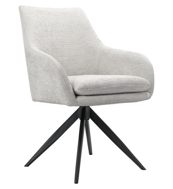 Richmond interiors eetkamerstoel Lisonne draaibaar met arm Fusion cream