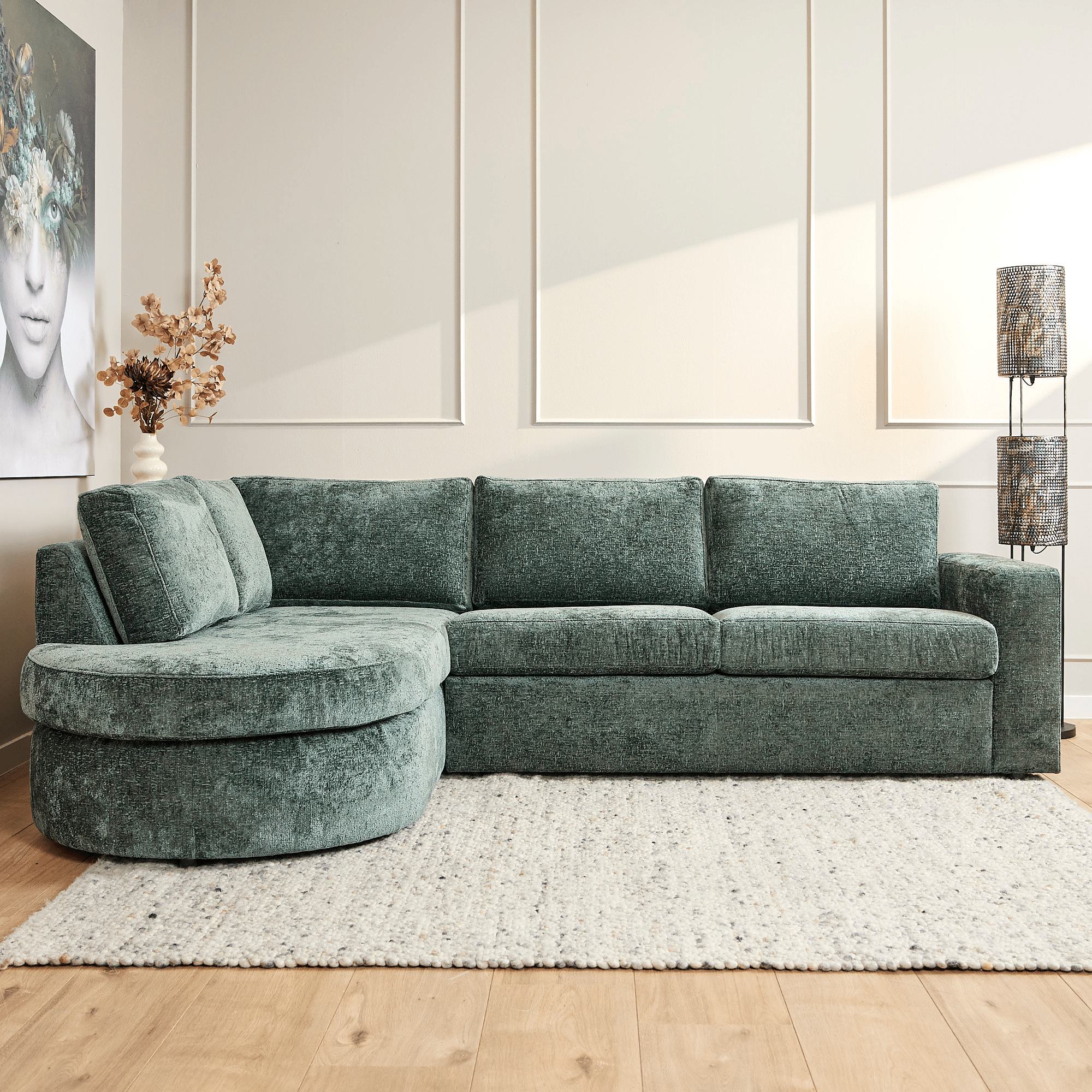 Starfurn MySofa Alma | Divan Links + 2,5 zits | Green
