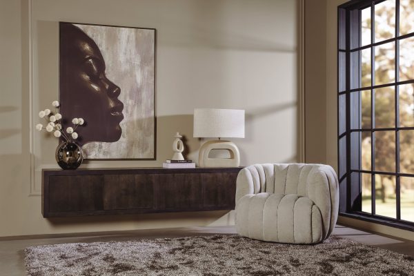 Tower Living zwevend tv meubel Mincio 220x42x50 cm donkerbruin eiken