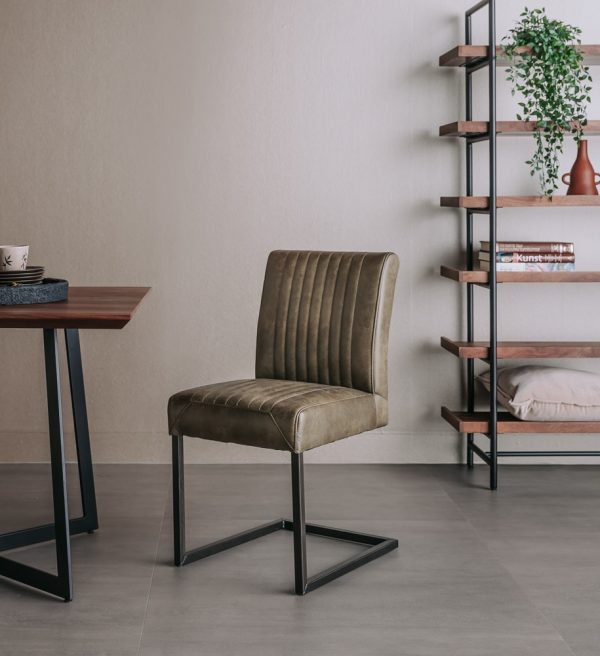 Tower Living eetkamerstoel Ferro groen