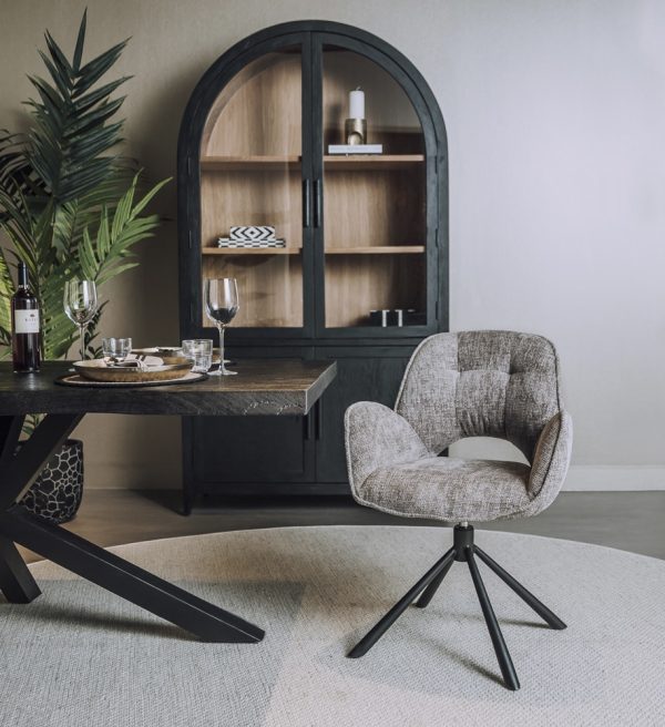 Tower Living eetkamerstoel Isola draaibaar met arm beige