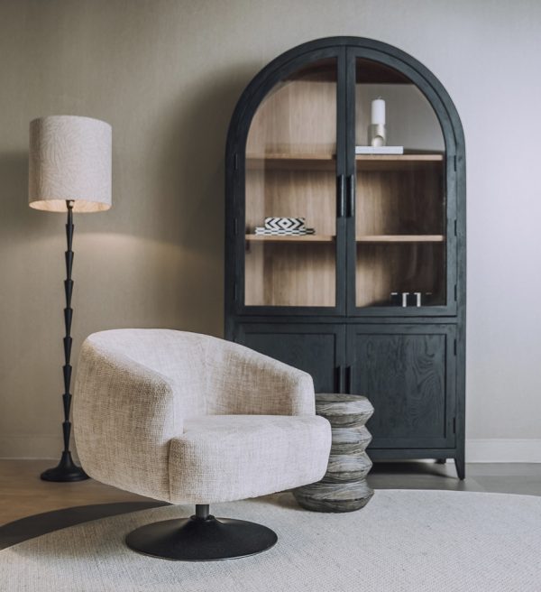 Tower Living fauteuil Barga draaibaar met arm beige