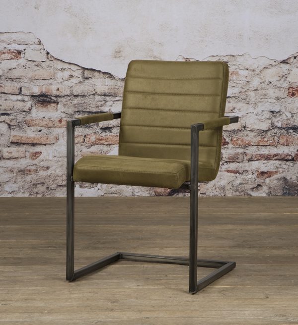 Tower Living eetkamerstoel Rocca met arm groen