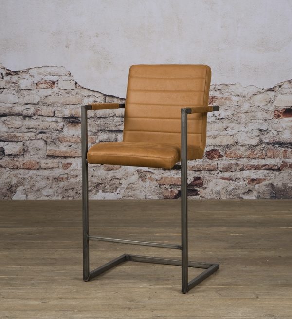 Tower Living barstoel Rocca met arm cognac