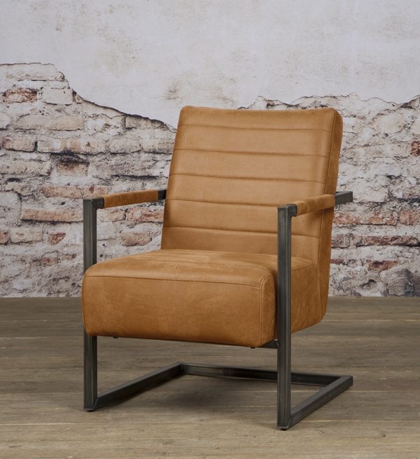Tower Living fauteuil Rocca met arm cognac