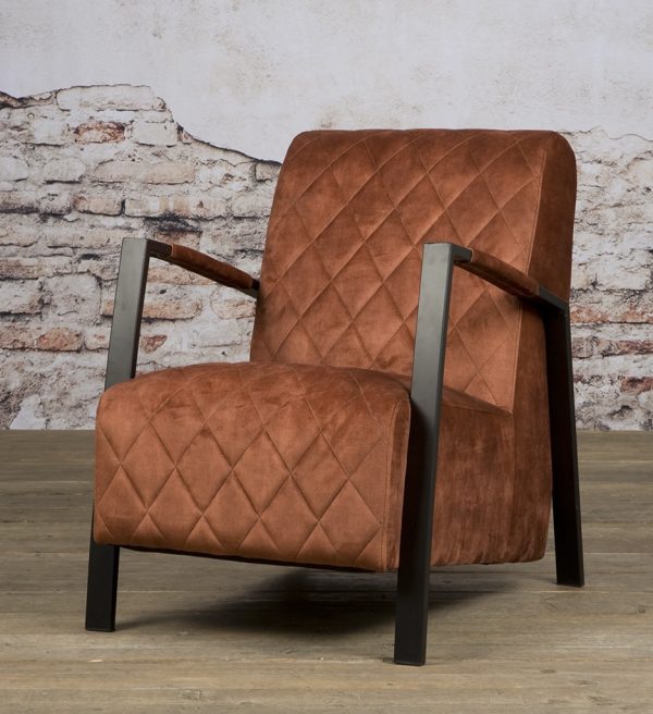 Tower Living fauteuil Villa met arm koper